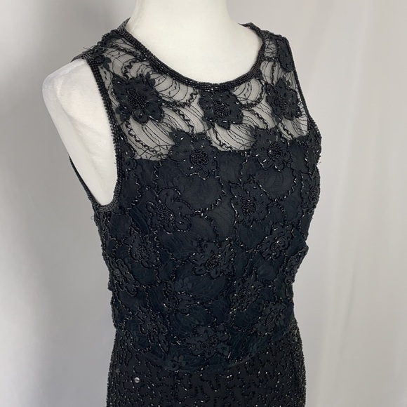 JKara Women’s Black Silk Beaded Maxi Dress - Picture 6 of 8